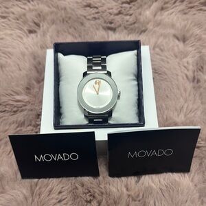 Movado Women's Silver and Gold Watch